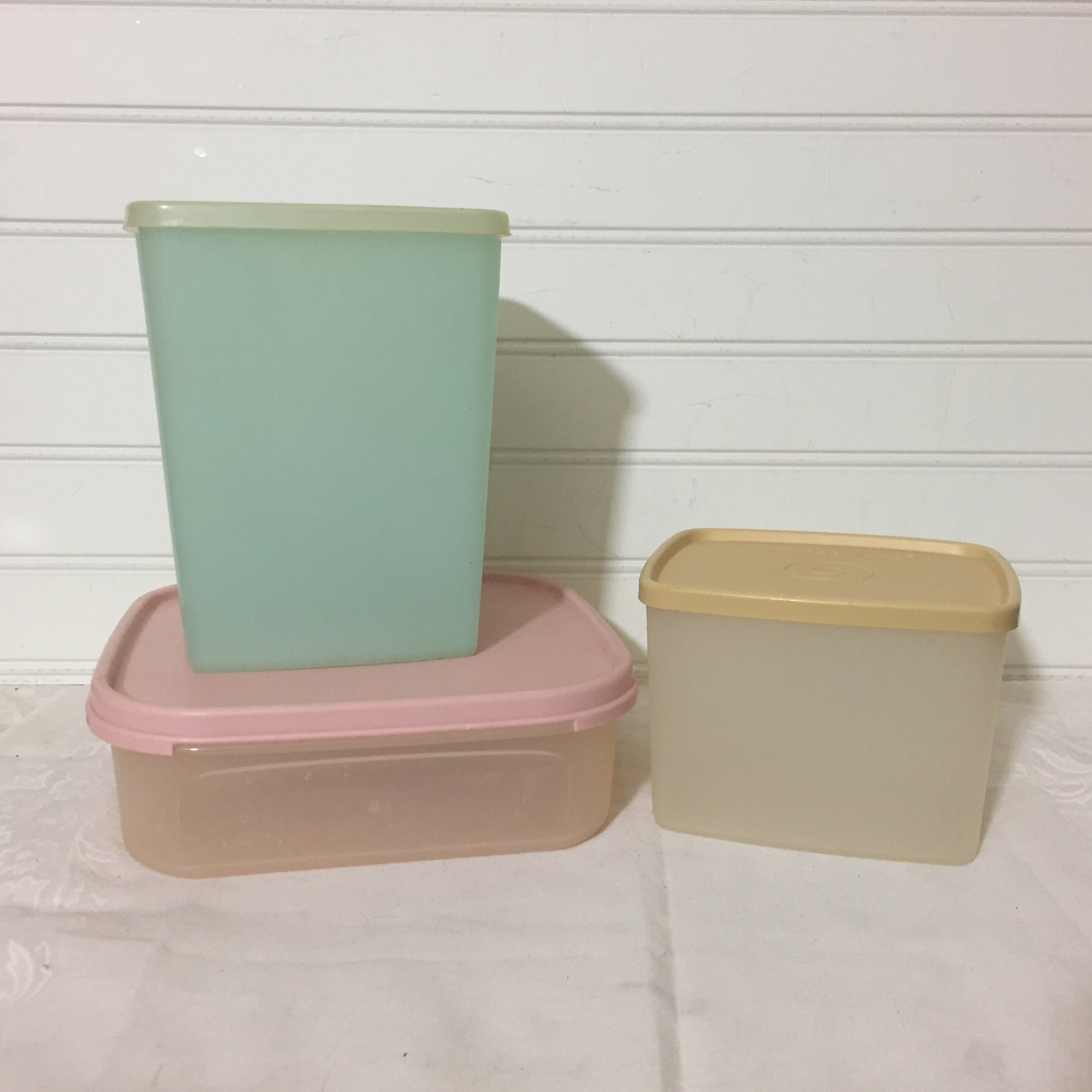 Vintage Tupperware Storage Containers Set of 4 Etsy