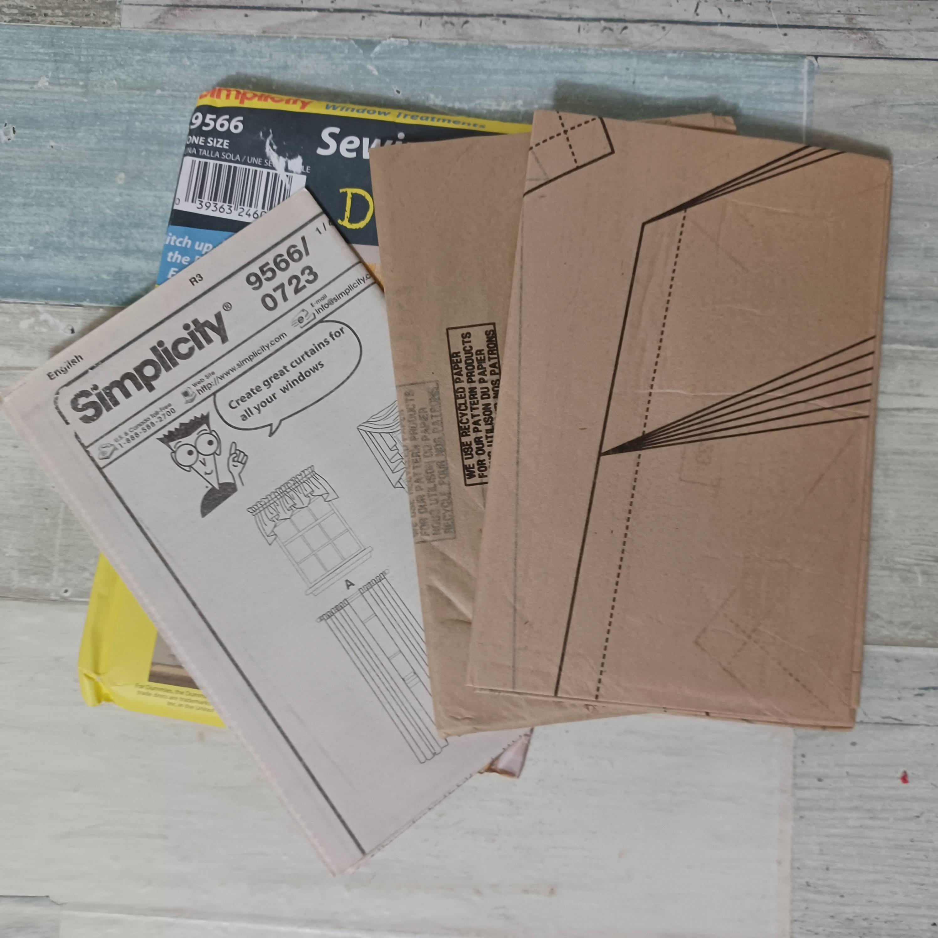 Simplicity Sewing Pattern 9566 Window Treatments Uncut Curtains Valance ...