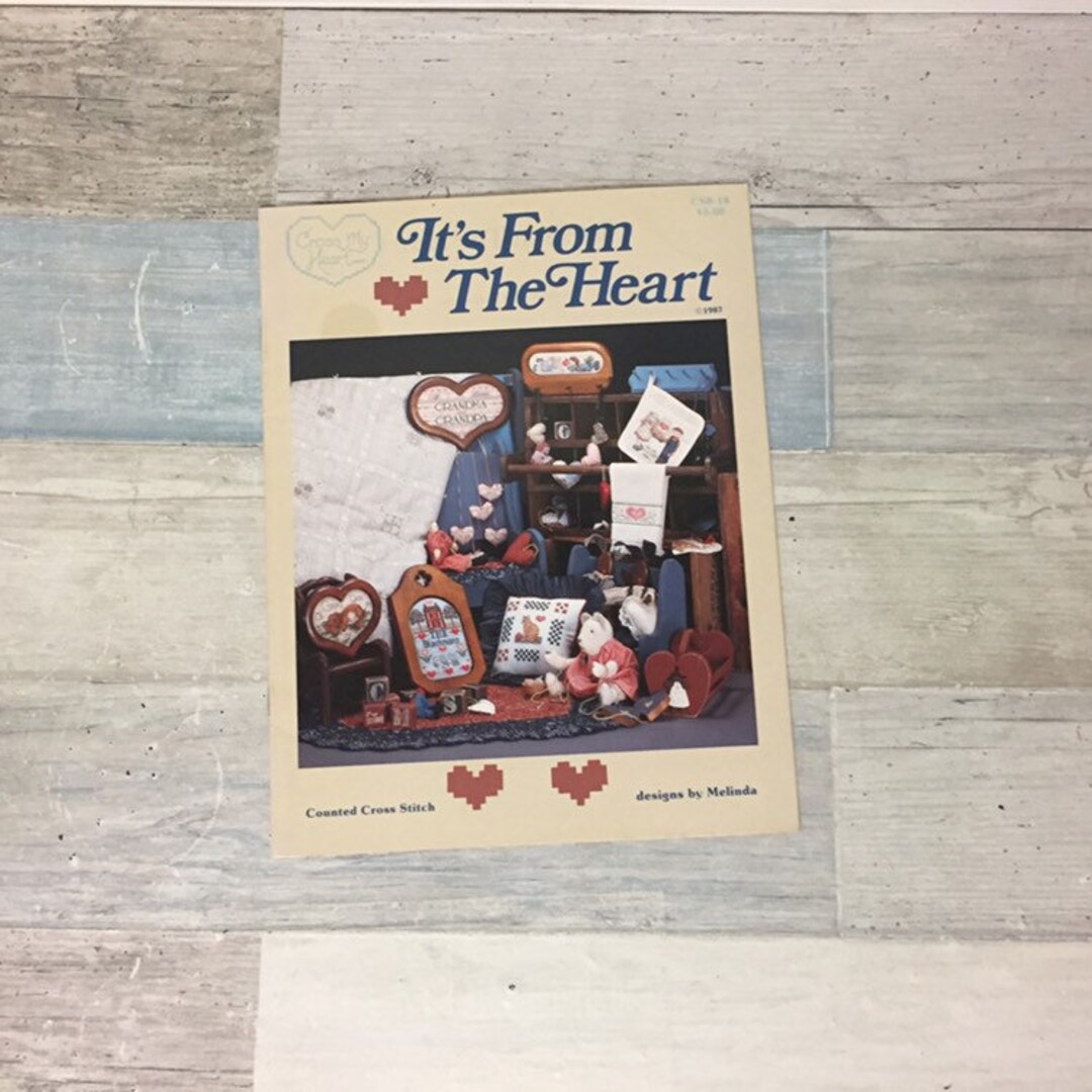 It's From the Heart Cross Stitch Pattern Leaflet Chart Cross My Heart
