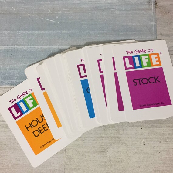Game of Life Cards Share the Wealth Salary Career Stock Etsy
