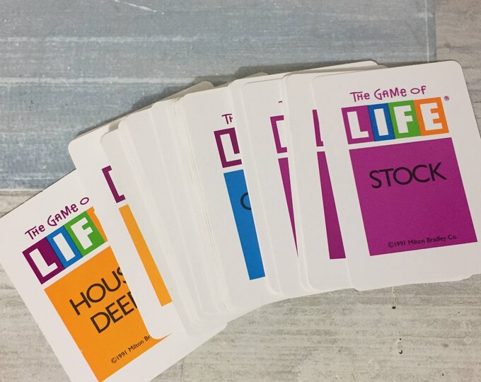 Game of Life Cards Share the Wealth, Salary, Career, Stock, House Deed