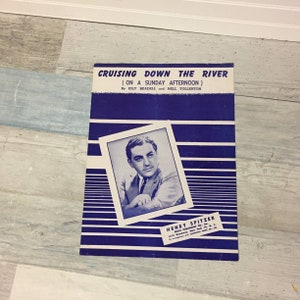 Cruising Down the River Vintage Piano Sheet Music, Blue Barron 1945