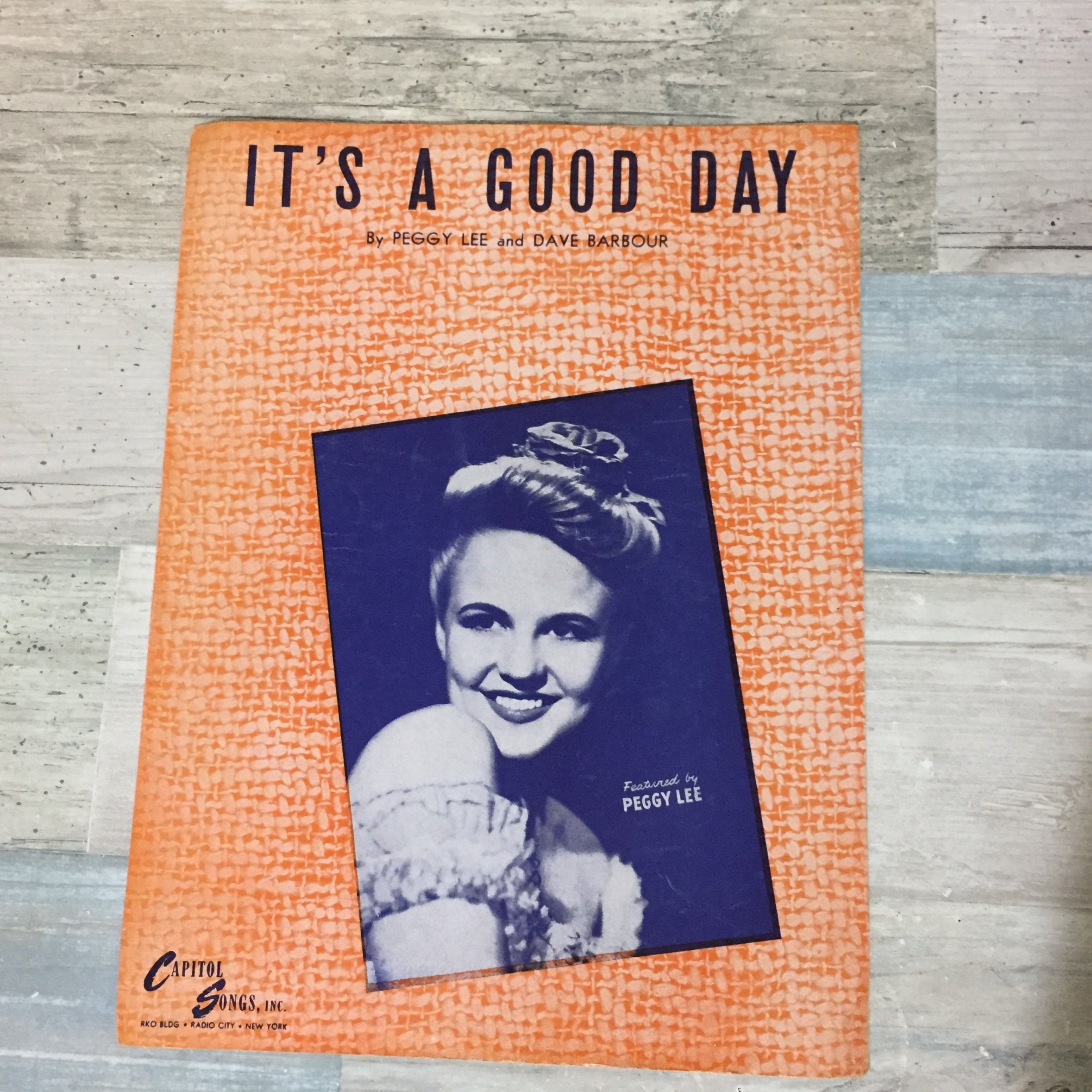 It's A Good Day Vintage Sheet Music 1946 Peggy Lee Dave - Etsy Singapore