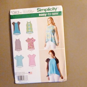 Simplicity Sewing Pattern 1363 Ladies Shirts Tops Sizes XXS-XXL Uncut