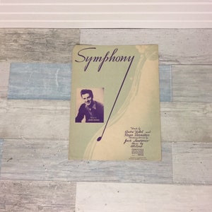 Symphony Vintage Piano Sheet Music, Johnny Desmond