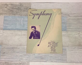 Symphony Vintage Piano Sheet Music, Johnny Desmond