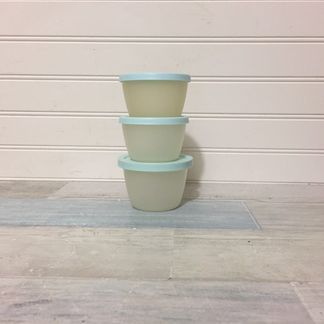 Tupperware Duos, Snack Containers, #1504, 1505, Set of 3, Blue Lids - Etsy