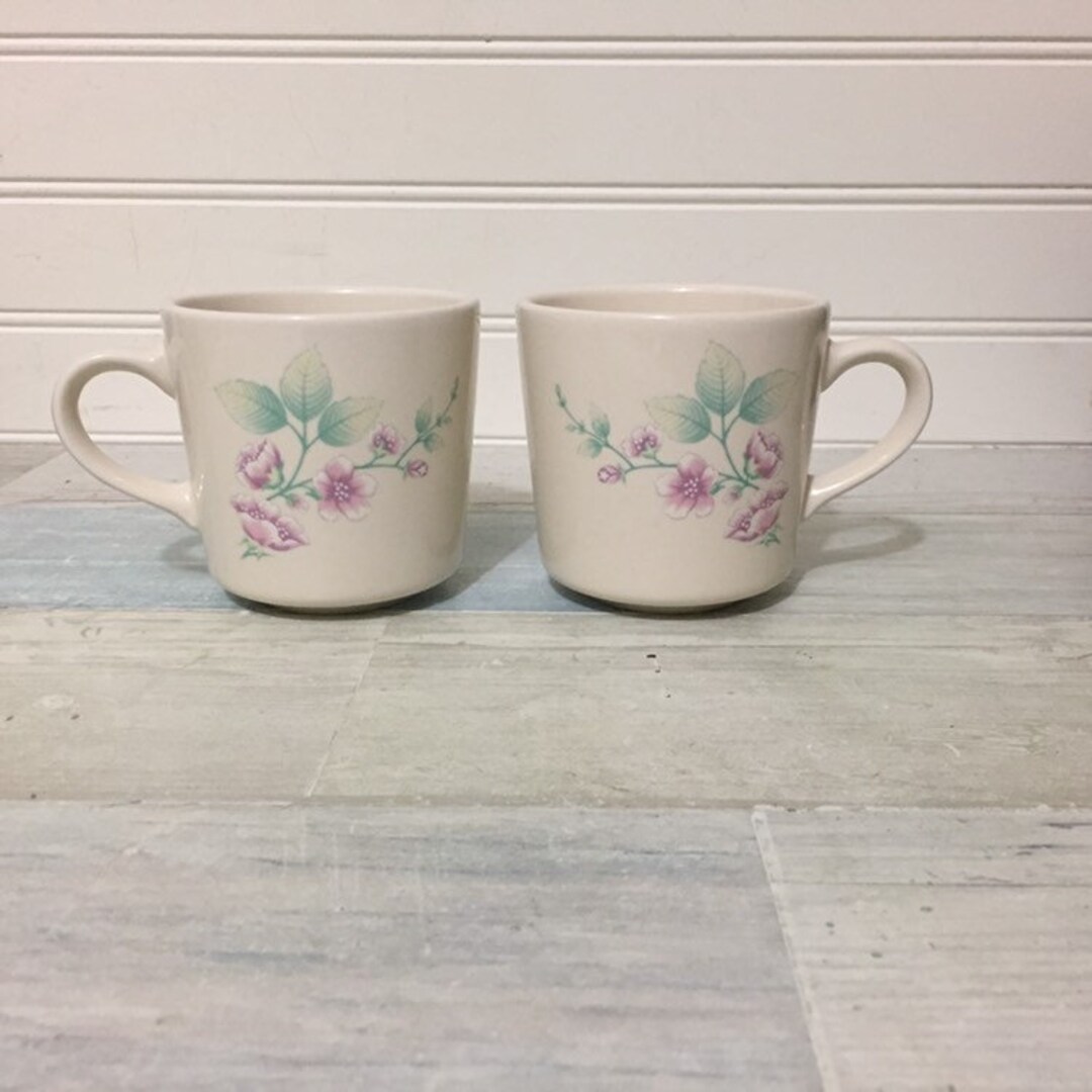 Corning Alpine Blossom Coffee Cups, 6 Oz, Set of 2 Mugs, Corelle Etsy