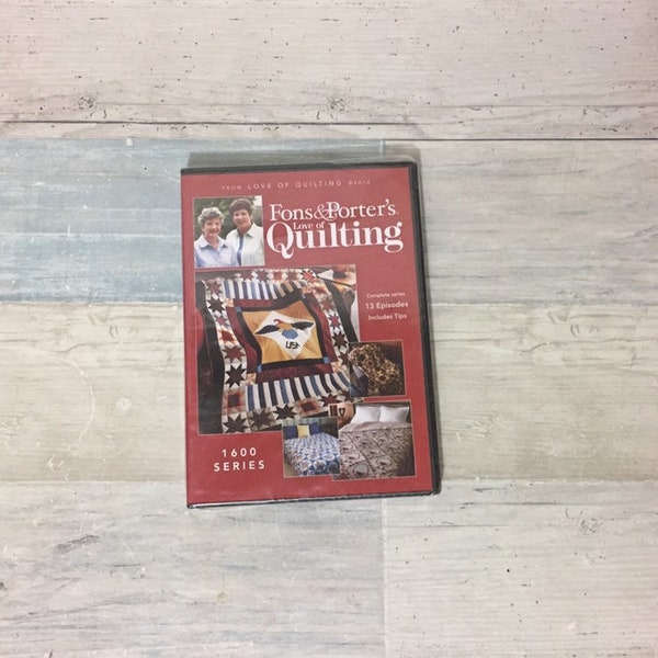 Fons & Porter's Love of Quilting DVD, 13 Episodes, 1600 Series, Sealed