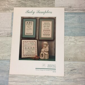Barkraft Baby Samplers Cross Stitch Patterns Chart Booklet, Leaflet