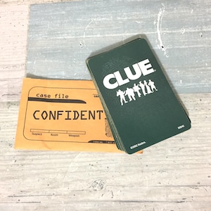 CLUE Board Game CARDS 2002 Replacement Rooms Weapons and Suspects