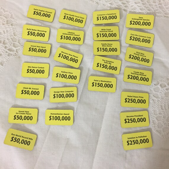 Game of Life Cards Life Tiles Board Game Replacement Parts Etsy