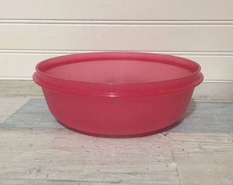 Tupperware Vented Steamer Basket Bowl #1830, Pink Replacement 7 1/4"