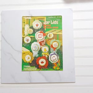 Jar Lids Cross Stitch Pattern Chart Leaflet Leisure Arts 211