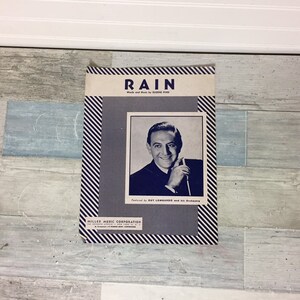Rain Vintage Piano Sheet Music, Guy Lombardo
