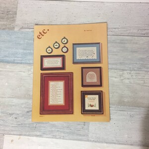 ETC Book 1 Cross Stitch Pattern Leaflet Chart Ann Lee