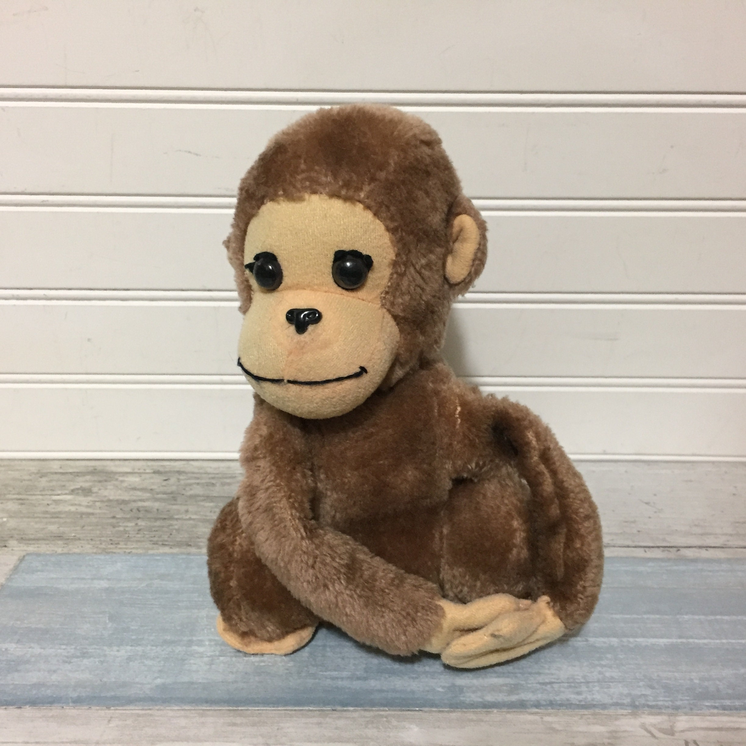 stuffed brown monkey