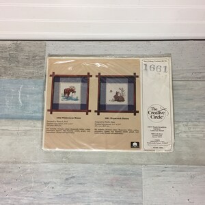 Hopscotch Bunny Cross Stitch Kit, The Creative Circle #1661, 11.5&quot; x 11.5&quot;
