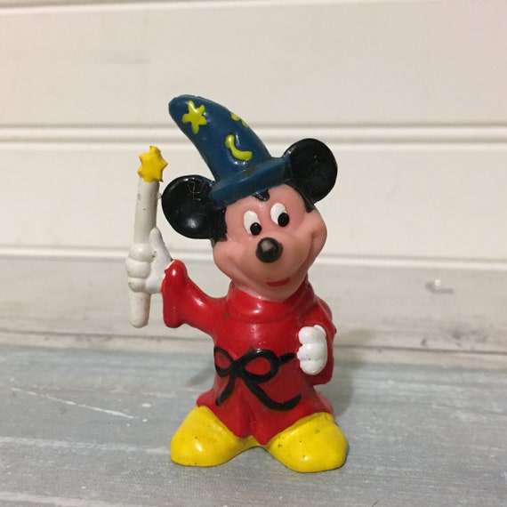 Fantasia Mickey Mouse フィギュア Mickey Mouse Fantasia Wizard Sorcerer PVC Figure, 2 1/4