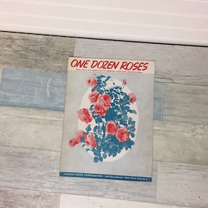 One Dozen Roses Vintage Piano Sheet Music
