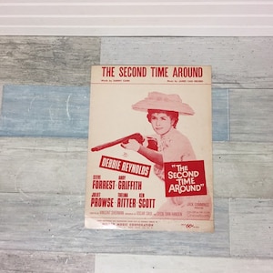 The Second Time Around Vintage Piano Sheet Music, Debbie Reynolds