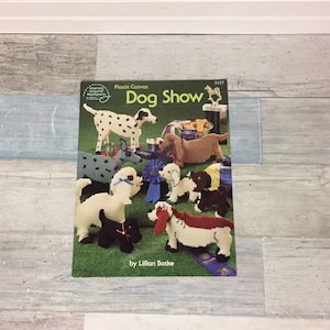 Dog Show Plastic Canvas Patterns Leaflet American School of Needlework #3127