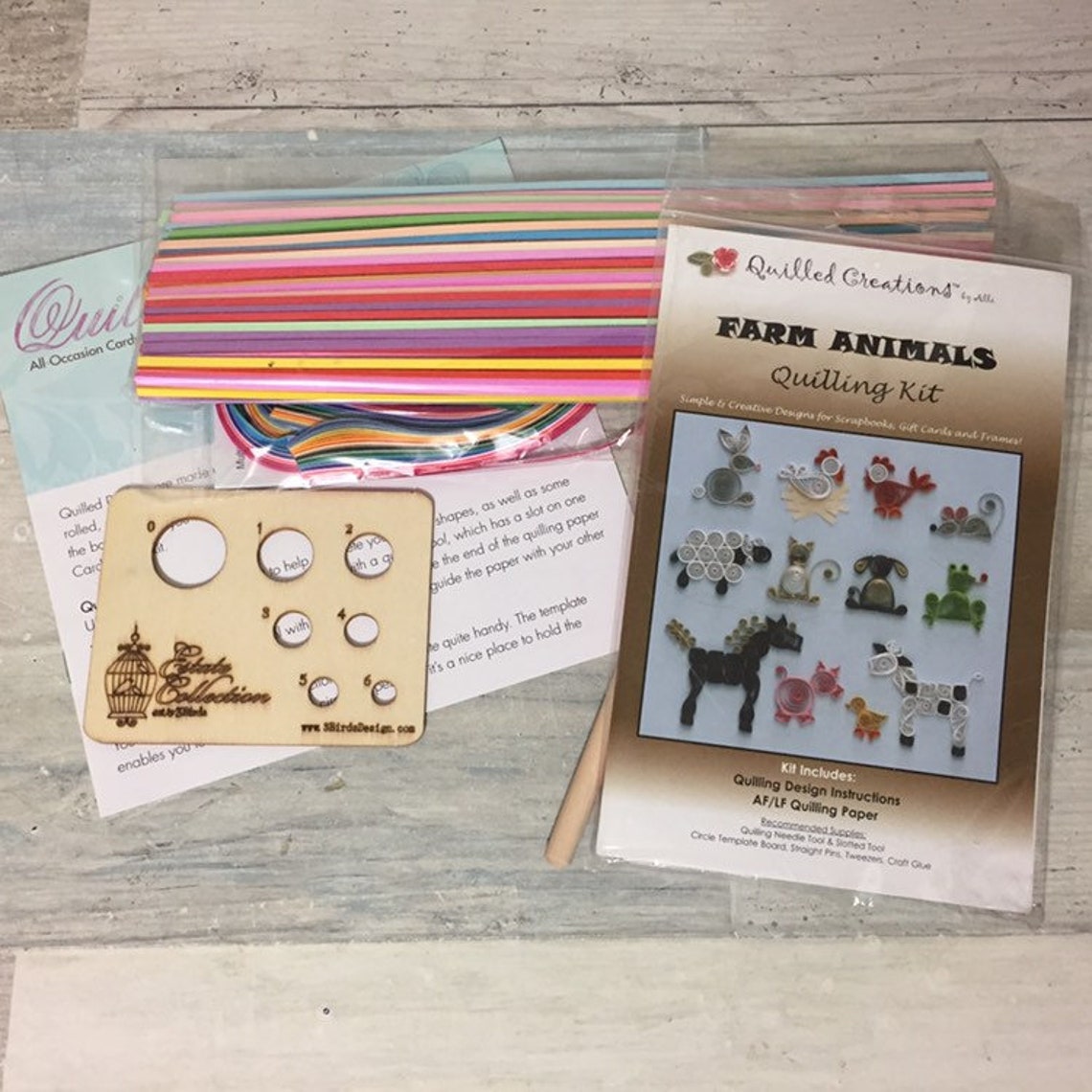 Quilling Supply Lot Patterns Kit Paper Etsy