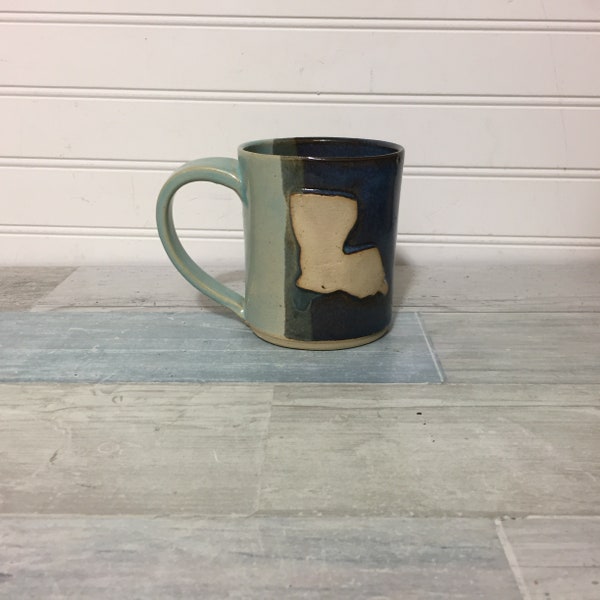 Louisiana State Pottery Coffee Cup 14 oz Mug Signed