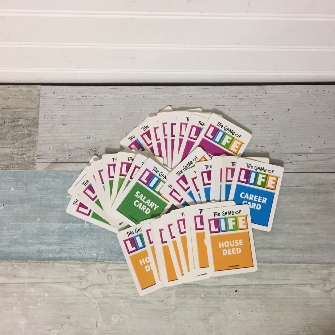 Board Game of Life Cards Share the Wealth Salary Career Stock Etsy