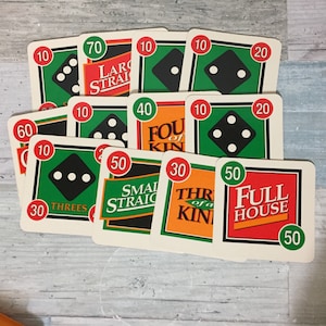 Yahtzee Showdown Game Cards, Replacement Parts, Complete Set