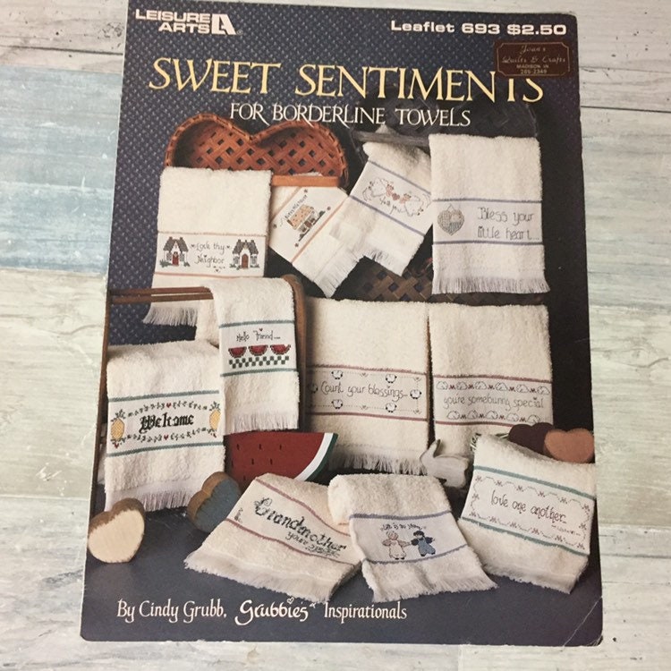 Towel Borders Cross Stitch Pattern Leaflets Set of 2 Etsy