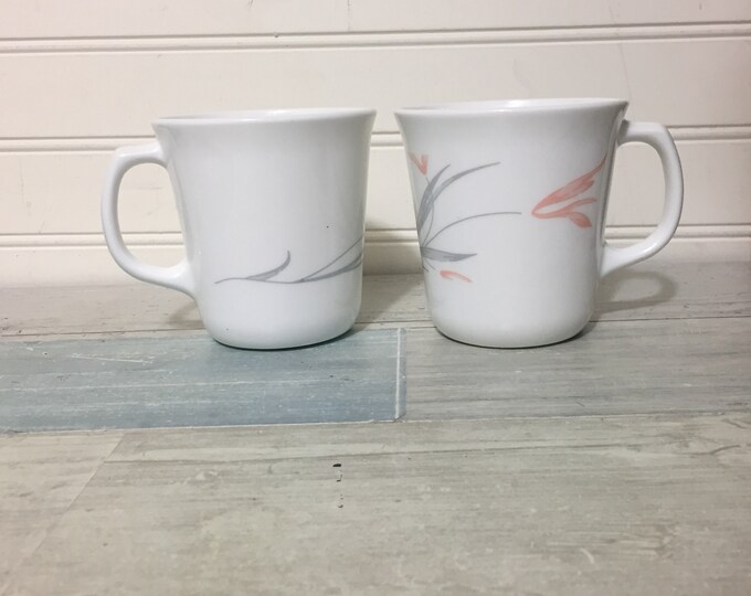 Corning Ware Desert Rose Coffee Mugs. 8 Oz Cups Set of 2 Corelle, Floral Wisp Etsy