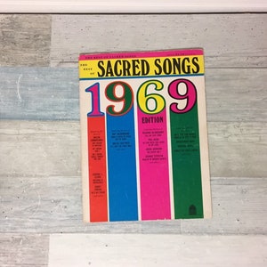 Sacred Songs 1969 Edition Religious Christian Piano Sheet Music Book