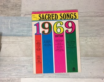 Sacred Songs 1969 Edition Religious Christian Piano Sheet Music Book