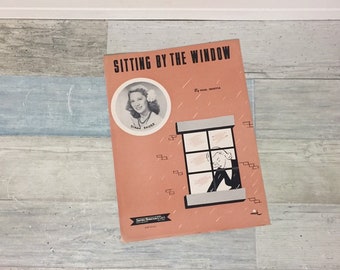 Sitting By The Window Vintage Piano Sheet Music, Dinah Shore