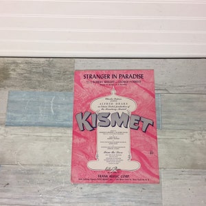 Stranger in Paradise Vintage Piano Sheet Music, Kismet