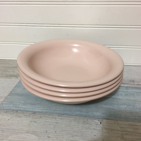 Vintage Tupperware Melamine Bowls, Rose Pink, Set of 4, #2251A