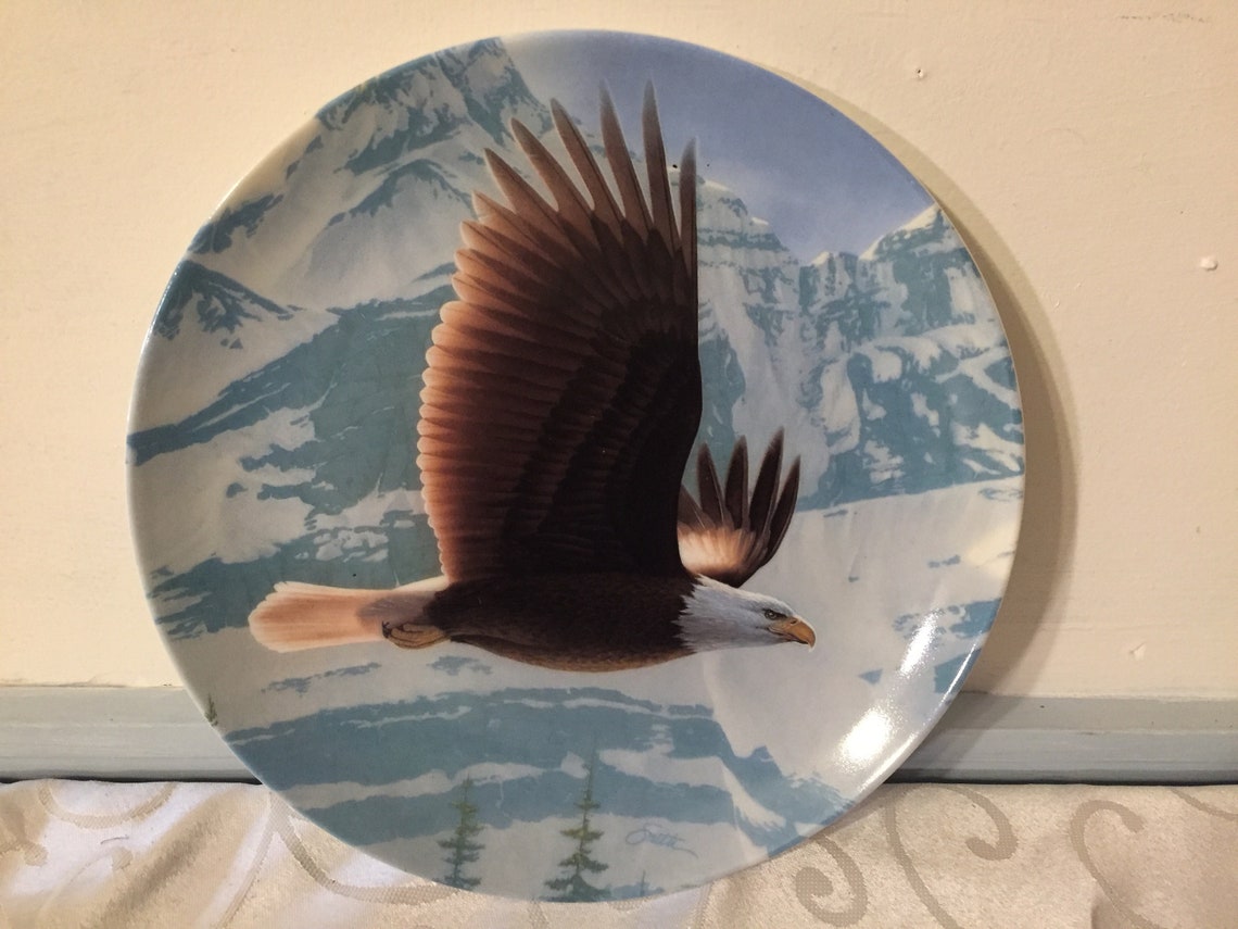 Edwin M. Knowles 1988 The Bald Eagle Collector Plate by Daniel Etsy
