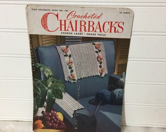 Vintage Crocheted Chairbacks Pattern Booklet, 1954