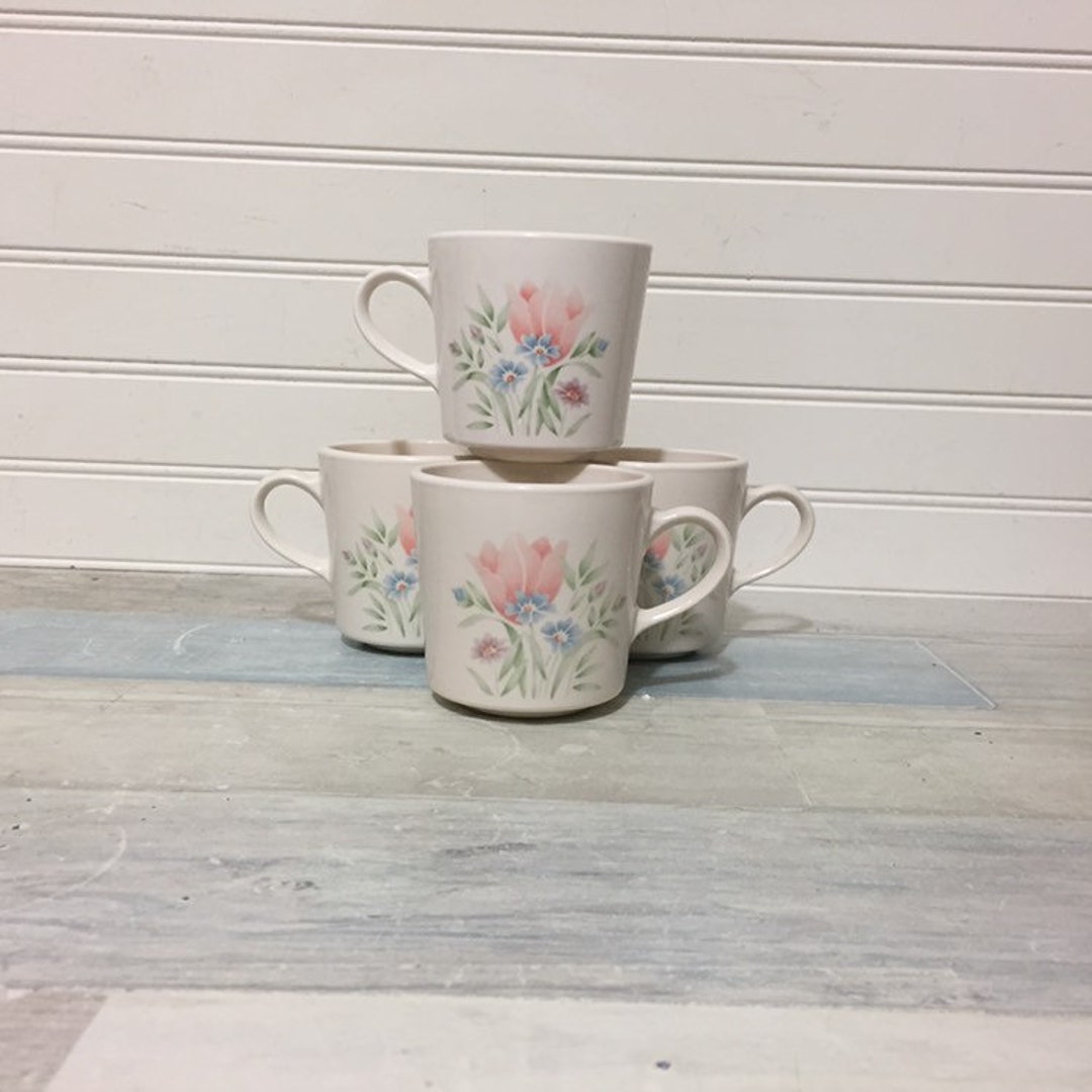 Corning Corelle French Garden Coffee Cups, 6 Oz Mugs, Set of 4 Etsy