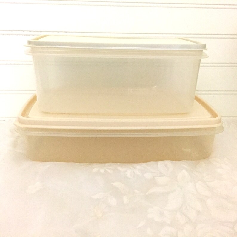 Vintage Rubbermaid Storage Containers Cereal Keeper Almond | Etsy