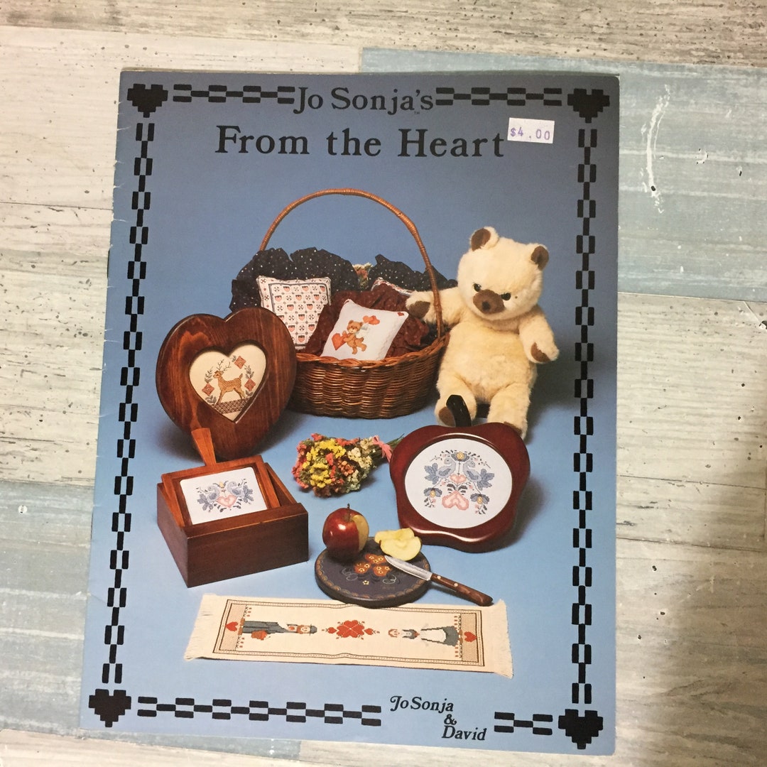 From the Heart Cross Stitch Pattern Booklet Leaflet Jo Sonja Etsy