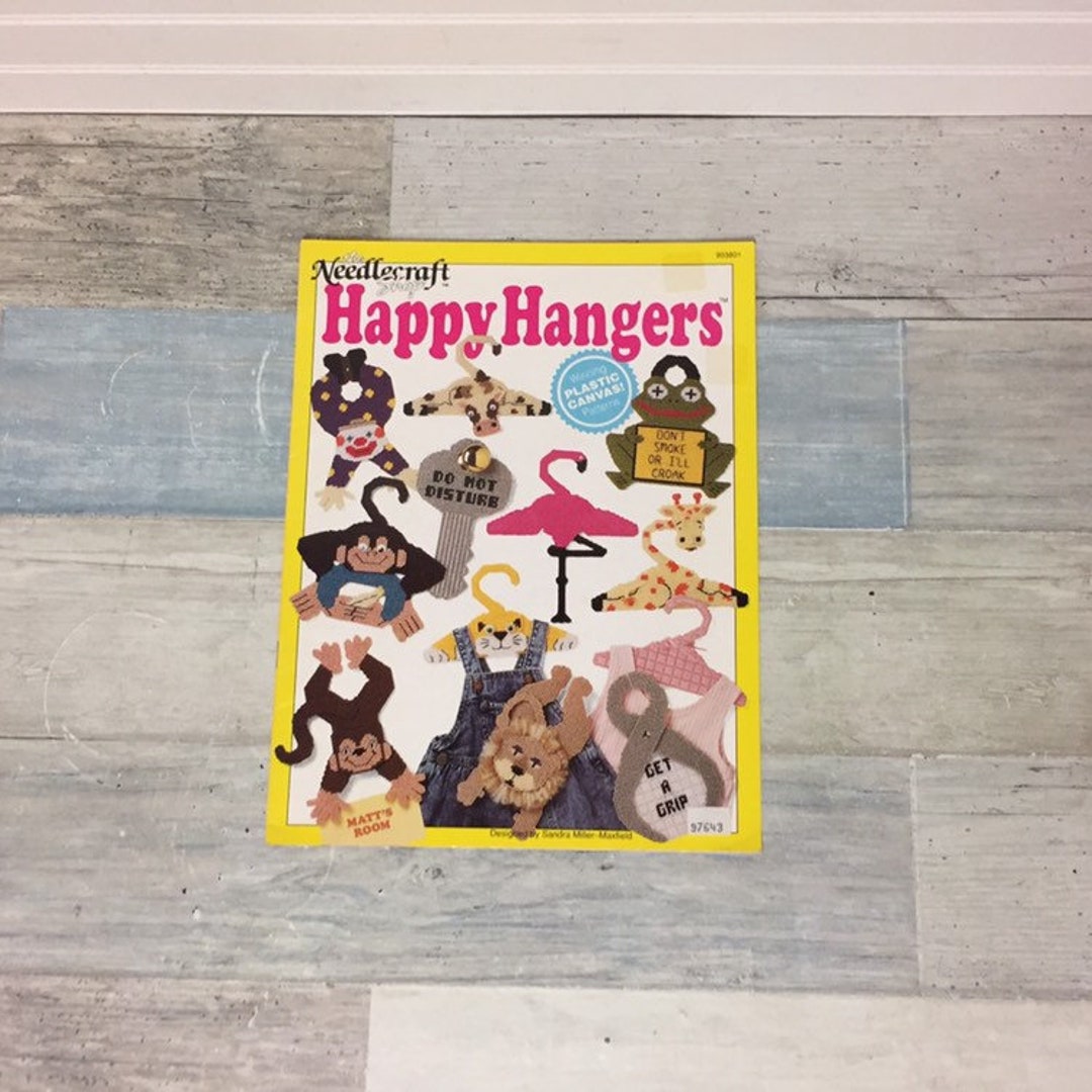 Happy Door Hangers Animals Plastic Canvas Patterns Leaflet, Needlecraft ...