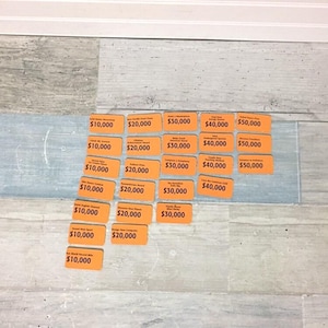 Game of Life Cards, Life Tiles Board Game Replacement Parts Pieces, Orange