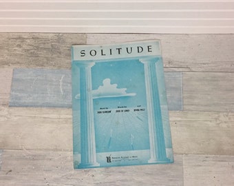 Solitude Vintage Piano Sheet Music, Duke Ellington