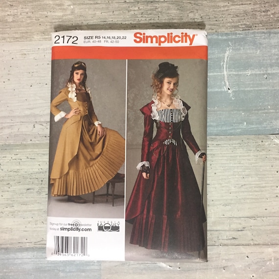 Victorian dress patterns simplicity cheap