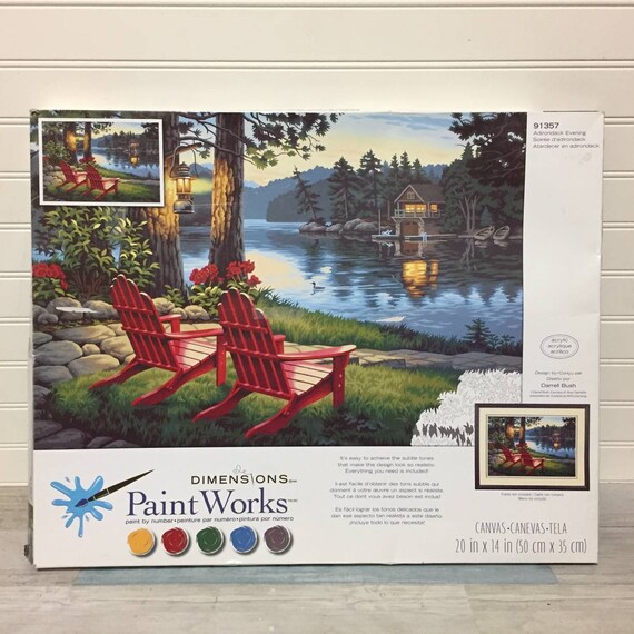Dimensions Paint by Number Kit 91357 Adirondack Evening Etsy