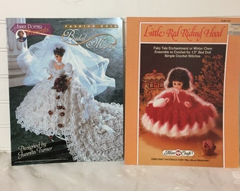 Crochet Pattern Booklets for Fashion Doll Clothes, Set of 2