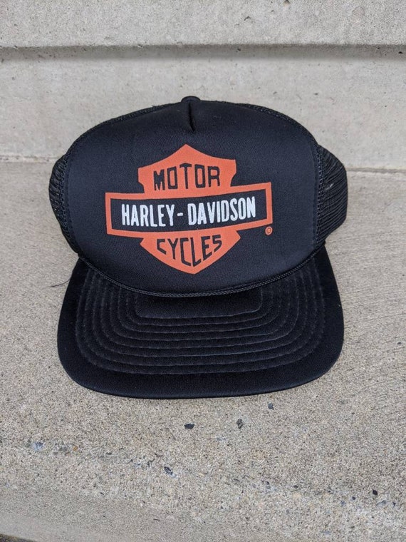 Vintage 80s Harley Davidson Trucker hat