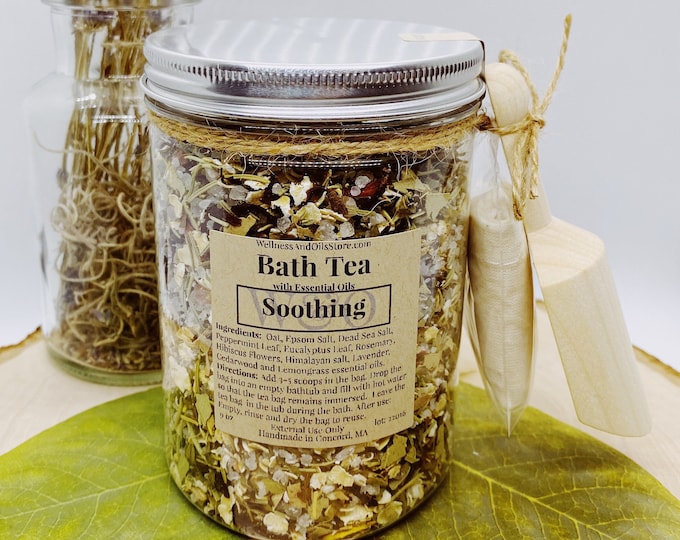 Bath Tea Infused with Essential Oils Soothing  Reusable Bag